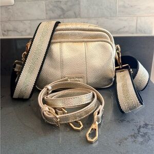 Pom Pom London Gold Crossbody Bag